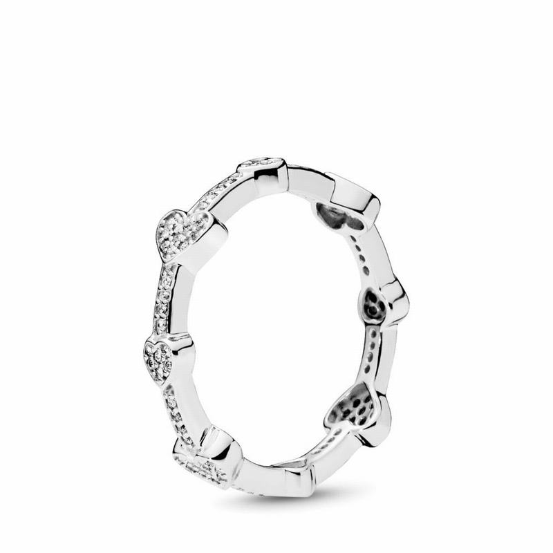 Pandora Australia AlluStackable Ring Hearts Stackable Ring - Sterling Silver | UAJTNQ023